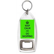 Keep Calm and Go Shopping - Bottle Opener Keyring
