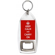 Keep Calm and Carry On - Bottle Opener Keyring