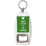 Keep Calm and Go Fishing - Bottle Opener Keyring