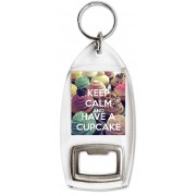 Keep Calm and Have a Cupcake - Bottle Opener Keyring