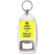 Keep Calm It's Finally Friday - Bottle Opener Keyring