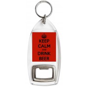 Keep Calm and Drink Beer - Bottle Opener Keyring