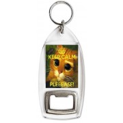 Keep Calm Pleeease! - Bottle Opener Keyring