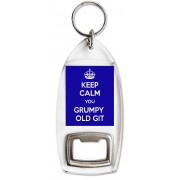 Keep Calm You Grumpy Old Git - Bottle Opener Keyring