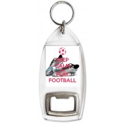Keep Calm and Play Football - Bottle Opener Keyring
