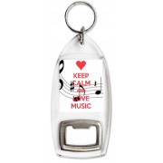 Keep Calm and Love Music - Bottle Opener Keyring