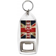 Keep Calm and Drive a Jag - Bottle Opener Keyring
