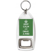 Keep Calm and Drive a Mini - Bottle Opener Keyring