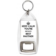 Keep Calm You're Britain's Best Partner - Bottle Opener Keyring