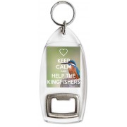 Keep Calm and Help the Kingfishers - Bottle Opener Keyring