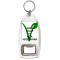 Keep Calm and be a Vegetarian - Bottle Opener Keyring