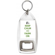 Keep Calm and Farm On - Bottle Opener Keyring