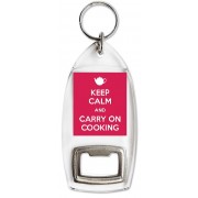 Keep Calm and Carry On Cooking - Bottle Opener Keyring
