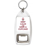 Keep Calm and Have a Cupcake - Bottle Opener Keyring