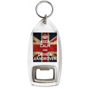 Keep Calm and Drive a Landrover - Bottle Opener Keyring