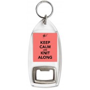 Keep Calm and Knit Along - Bottle Opener Keyring