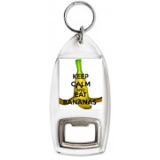 Keep Calm and Eat Bananas - Bottle Opener Keyring