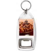 Keep Calm and Eat Beanz - Bottle Opener Keyring