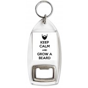 Keep Calm and Grow a Beard - Bottle Opener Keyring