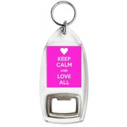 Keep Calm and Love All - Bottle Opener Keyring