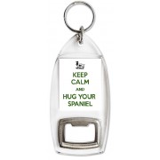 Keep Calm and Hug Your Spaniel - Bottle Opener Keyring