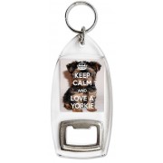 Keep Calm and Love a Yorkie - Bottle Opener Keyring