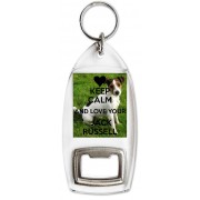 Keep Calm and Love Your Jack Russell - Bottle Opener Keyring