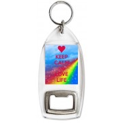 Keep Calm and Love Life - Bottle Opener Keyring
