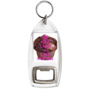 Keep Calm and Love Muffins - Bottle Opener Keyring
