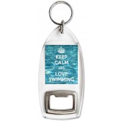 Keep Calm and Love Swimming - Bottle Opener Keyring