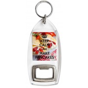 Keep Calm and Make Pancakes - Bottle Opener Keyring