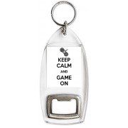 Keep Calm and Game On - Bottle Opener Keyring