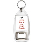 Keep Calm and Play Piano - Bottle Opener Keyring