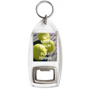 Keep Calm and Play Tennis - Bottle Opener Keyring