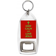 Keep Calm and Love Jesus - Bottle Opener Keyring