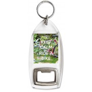 Keep Calm and Ride a Bike - Bottle Opener Keyring