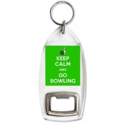 Keep Calm and Go Bowling - Bottle Opener Keyring
