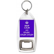 Keep Calm and Study, Study, Study - Bottle Opener Keyring