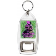 Keep Calm Luv Yorkshire Terriers - Bottle Opener Keyring