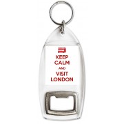 Keep Calm and Visit London - Bottle Opener Keyring