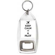 Keep Calm I'm a Pilot - Bottle Opener Keyring