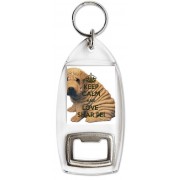 Keep Calm and Love Shar Pei - Bottle Opener Keyring
