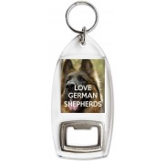 Love German Shepherds - Bottle Opener Keyring