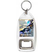 Keep Calm and Love Harleys - Bottle Opener Keyring