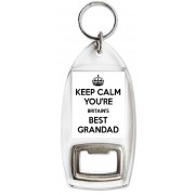 Keep Calm You're Britain's Best Grandad - Bottle Opener Keyring