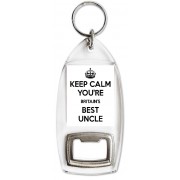 Keep Calm You're Britain's Best Uncle - Bottle Opener Keyring