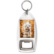 Keep Calm and Love a Westie - Bottle Opener Keyring