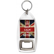 Keep Calm I'm British - Bottle Opener Keyring
