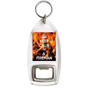 Keep Calm I'm a Fireman - Bottle Opener Keyring