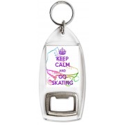 Keep Calm and Go Skating - Bottle Opener Keyring